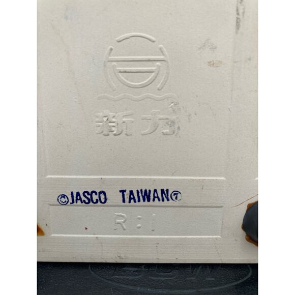 Vintage Jasco Ceramic Christmas Snowman Tile Trivet - Taiwan - Rubber Feet 4.25" - Picture 2 of 5